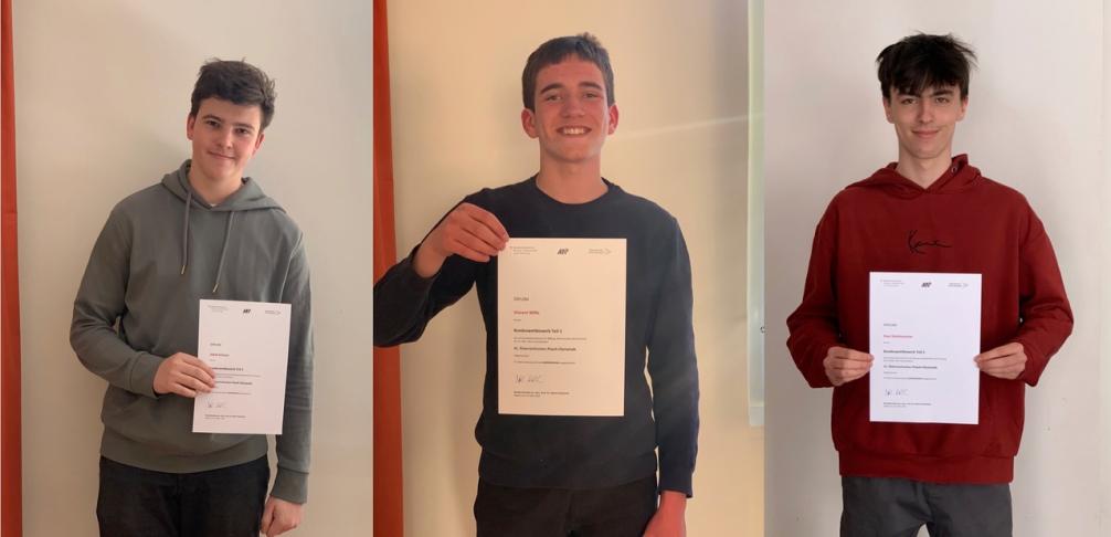 © Markus Frischauf, Privat Drei Physikolympioniken des APP qualifizieren sich für das Bundesfinale, März 2022
